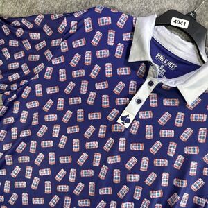 Pins And Aces Polo Shirt Men's Size 2XL Bud Light Beer Can All Over Print